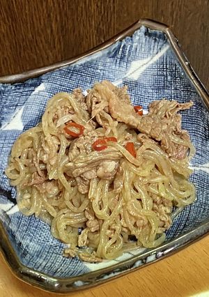 糸こんにゃくと牛肉のピリ辛＆甘辛炒め煮-レシピのメイン写真