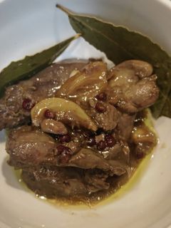鶏レバーとハツのにんにく煮炒め@バル風-レシピのメイン写真