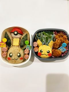 ポケモンお弁当 イーブイ ピカチュウ-レシピのメイン写真