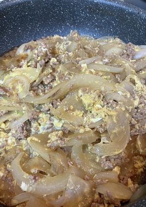 合い挽き肉の卵とじ-レシピのメイン写真