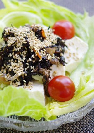 ベジ♪ひじきと豆腐のかんたん和風サラダ-レシピのメイン写真