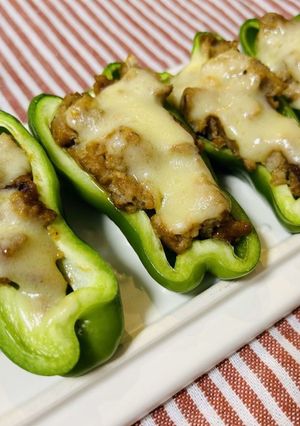 ベジ♪ハンバーグdeピーマン肉詰め-レシピのメイン写真