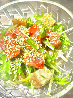 トマトと厚揚げのゴマドレ和え〜栄養素爆弾-レシピのメイン写真