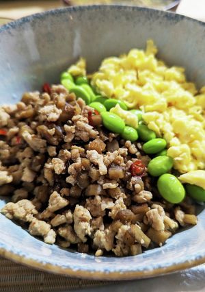 鶏ひき肉で鶏ごぼう-レシピのメイン写真