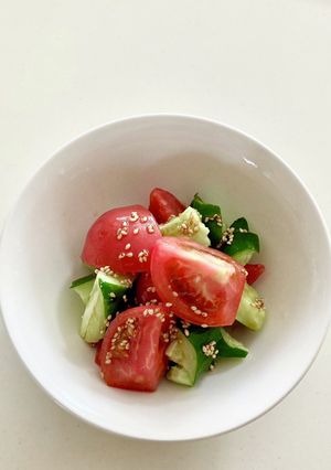 トマトとたたききゅうりのサラダ-レシピのメイン写真