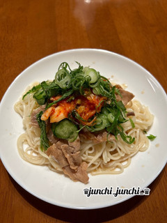 ★豚薄切り肉とキムチのぶっかけ麺★-レシピのメイン写真