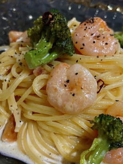 簡単♡エビとブロッコリーのクリームパスタ-レシピのメイン写真