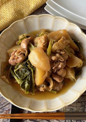 ☆圧力鍋で3分！旬のかぶと鶏肉の煮物☆-レシピのメイン写真