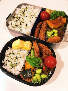 大学息子、高校娘弁当 23/5/22-レシピのメイン写真