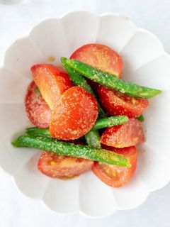 トマトとインゲンの塩こうじ中華和え♪-レシピのメイン写真