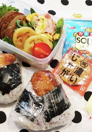 高１！男子弁当！おかずおにぎり唐揚げ23-レシピのメイン写真