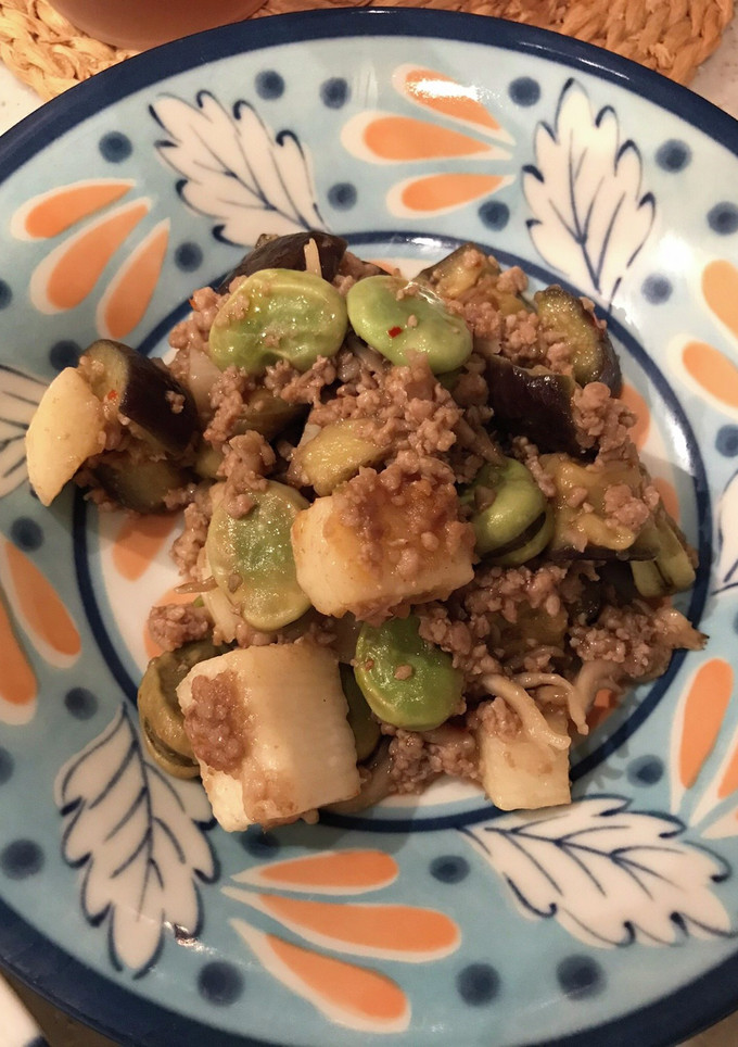 ひき肉と長芋の炒め物-レシピのメイン写真