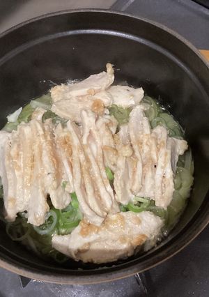 鶏むね肉の長ネギ味噌蒸し焼き(簡単)-レシピのメイン写真