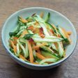 胡瓜と人参のぬか漬けでラーパーツァイ