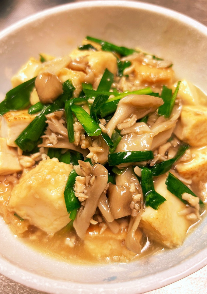厚揚げと舞茸の鶏そぼろあん。麺つゆで簡単-レシピのメイン写真