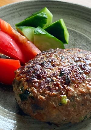 しっかり味でご飯が進む！茄子餃子バーグ-レシピのメイン写真