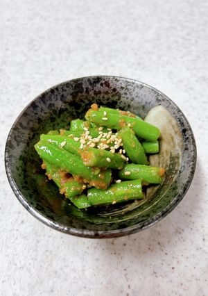 簡単すぎ小鉢♪インゲンの醤油麹ごま和え-レシピのメイン写真
