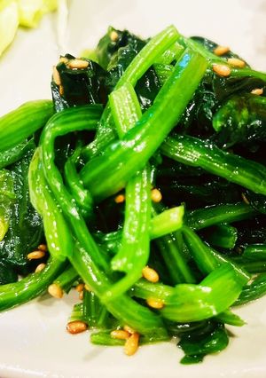 パパが休日に作る『ほうれん草のナムル』-レシピのメイン写真