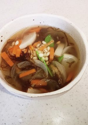 もち麦ともずく根菜のトロトロスープ-レシピのメイン写真
