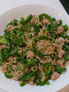 簡単!旨い!豚ひき肉しらたきチャプチェ風-レシピのメイン写真