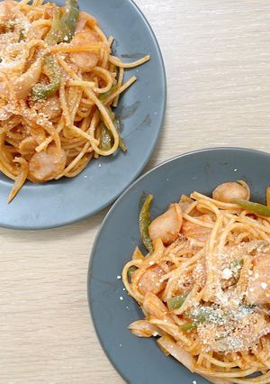 フライパンだけで簡単ナポリタン!-レシピのメイン写真