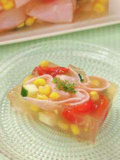 涼やか☆ハムと夏野菜のゼリー寄せ-レシピのメイン写真