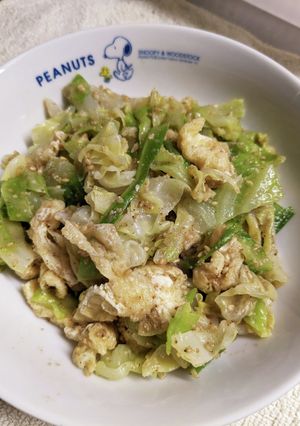 キャベツと油揚げの胡麻和え♡-レシピのメイン写真