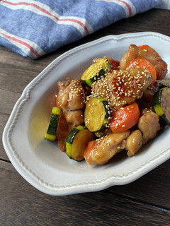 鶏肉ズッキーニの甘辛たれ炒め-レシピのメイン写真