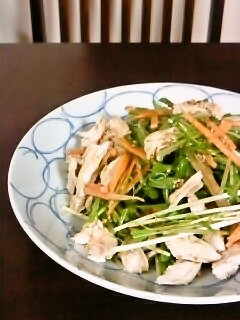 ささみと水菜のサラダ-レシピのメイン写真