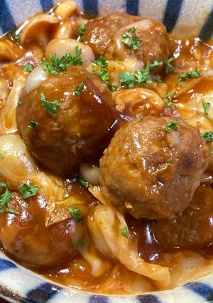 肉団子のチーズ入りケチャップ煮-レシピのメイン写真