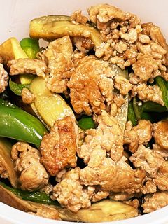 【簡単】ナスとピーマンの挽肉炒め-レシピのメイン写真