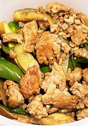 【簡単】ナスとピーマンの挽肉炒め-レシピのメイン写真