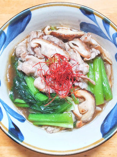 豚バラ肉と小松菜の中華あんかけスープご飯-レシピのメイン写真