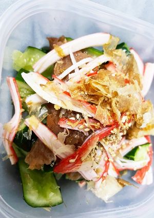 きゅうりとカニカマの梅肉和え-レシピのメイン写真