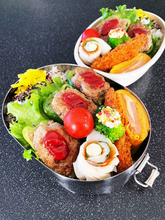 高校生弁当2023 5月24 肉詰め弁当-レシピのメイン写真