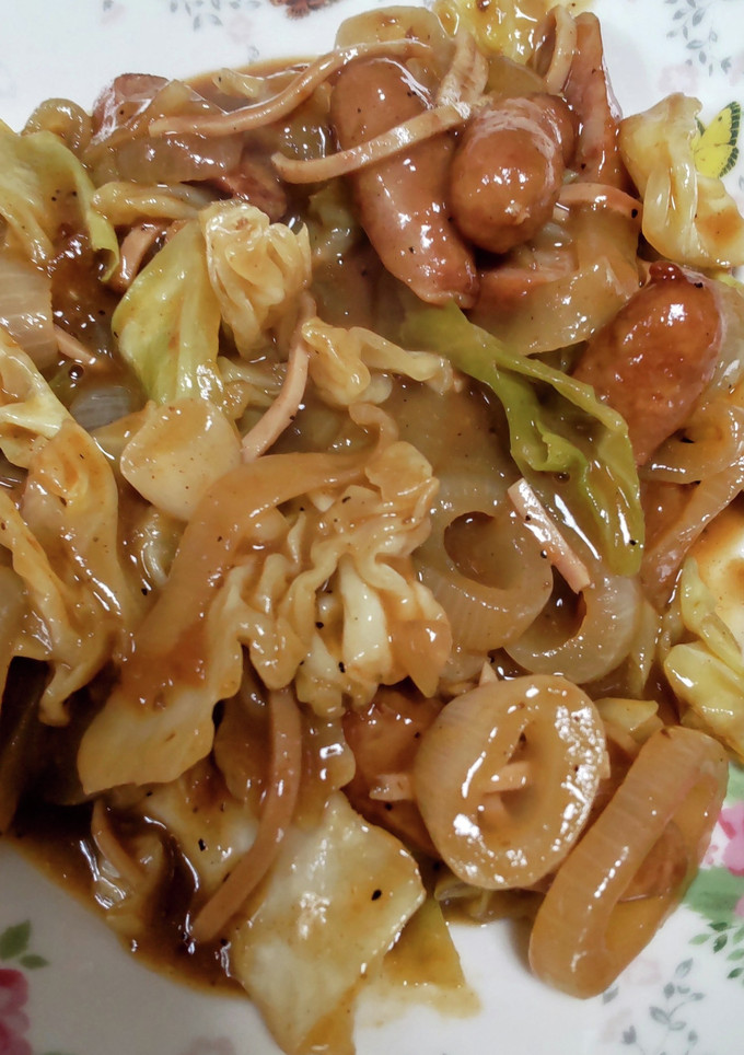 カレーの残りでリメイク！野菜炒め風-レシピのメイン写真