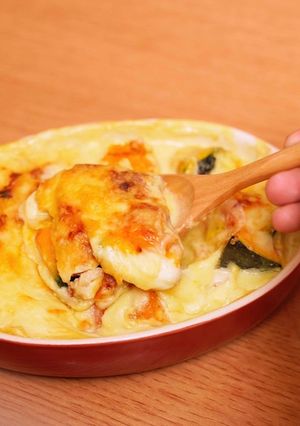 フライパン1つで簡単！かぼちゃグラタン-レシピのメイン写真