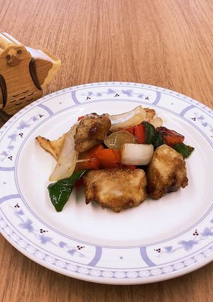 【大崎市】鶏肉と野菜の甘酢あん【給食】-レシピのメイン写真