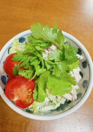 鶏ハムサラダ☆パクチートッピング♪-レシピのメイン写真