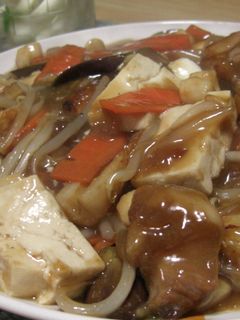 鶏肉の照り焼きと豆腐のあんかけ炒め-レシピのメイン写真