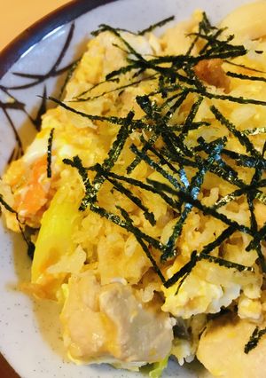 長ネギ＆エリンギのあまから親子丼-レシピのメイン写真