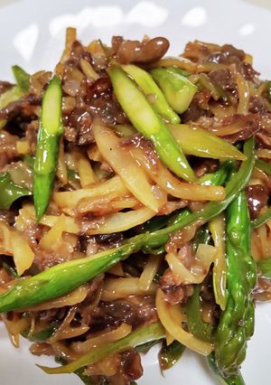 アスパラとじゃがいもの青椒肉絲風♡-レシピのメイン写真
