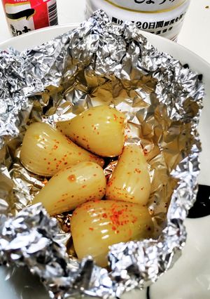 余った、らっきょうでホイル焼き♪お酒◎-レシピのメイン写真