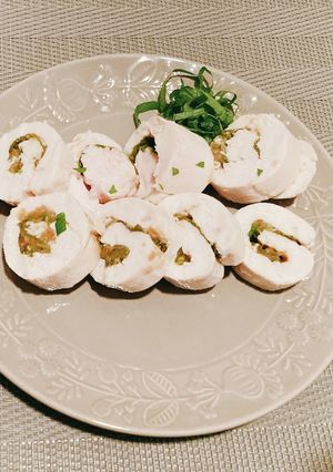 鶏ムネの梅肉ロール-レシピのメイン写真
