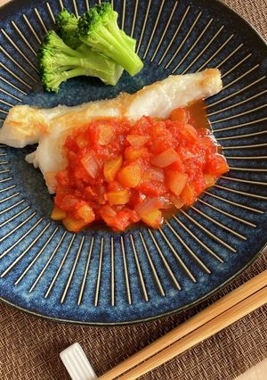 管理栄養士*白身魚のゴロゴロ野菜ソース-レシピのメイン写真