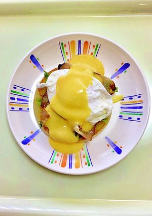 美味しいエッグベネディクト簡単パン料理-レシピのメイン写真