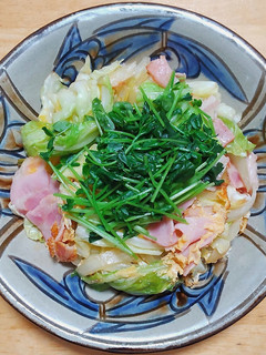 相葉マナブ☆春キャベツとベーコンの卵とじ-レシピのメイン写真
