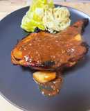 絶品ソース☆ BBQ味の骨付き鶏もも焼き