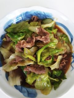 レタスと牛肉の炒めもの-レシピのメイン写真