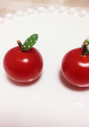 ミニトマトがりんごに変身〜♪マステピック-レシピのメイン写真